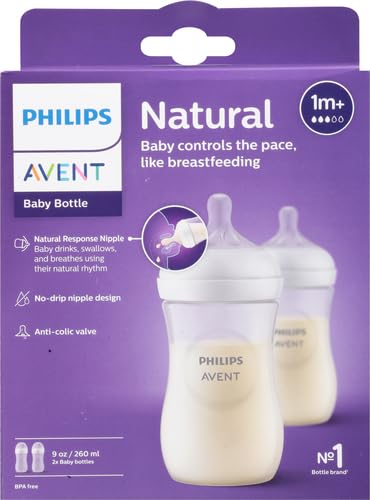 Philips Avent Natural Response Baby Bottle 260ml-2 Pack