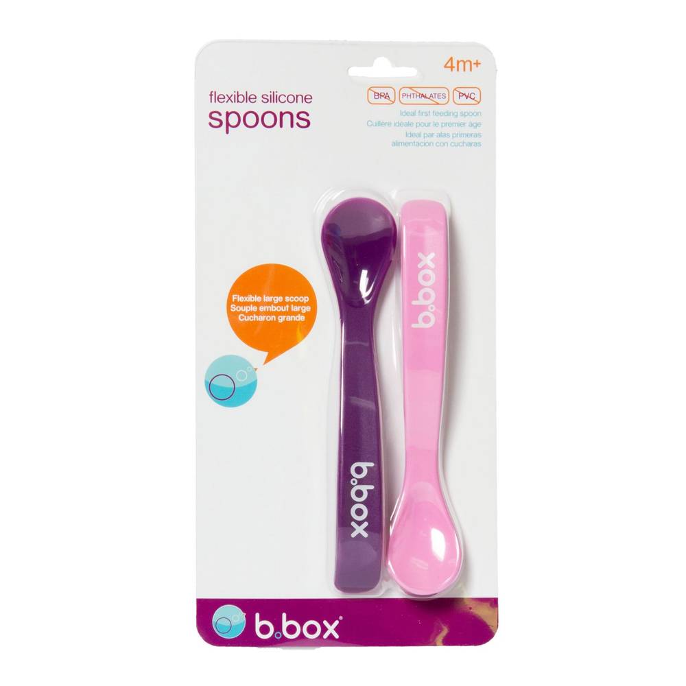 B.box Spoon Pack of 2 - Pink and Purple