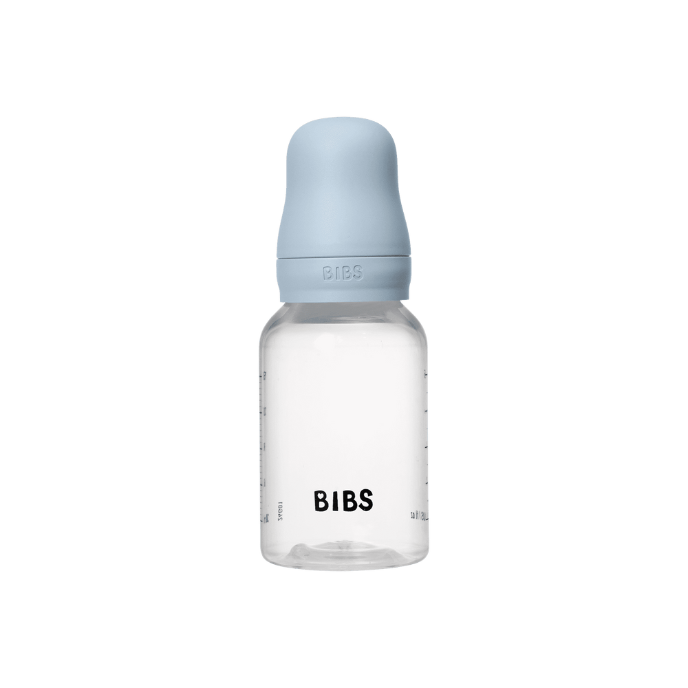 BIBS Baby Bottle with Round Latex Nipple – 150 ml Slow Flow | Baby Blue