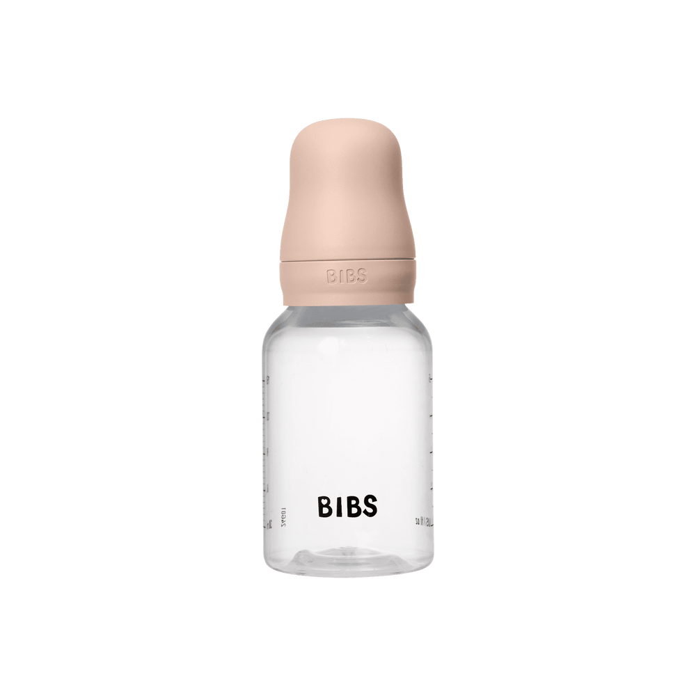 BIBS Baby Bottle with Round Latex Nipple – 150 ml Slow Flow | Blush