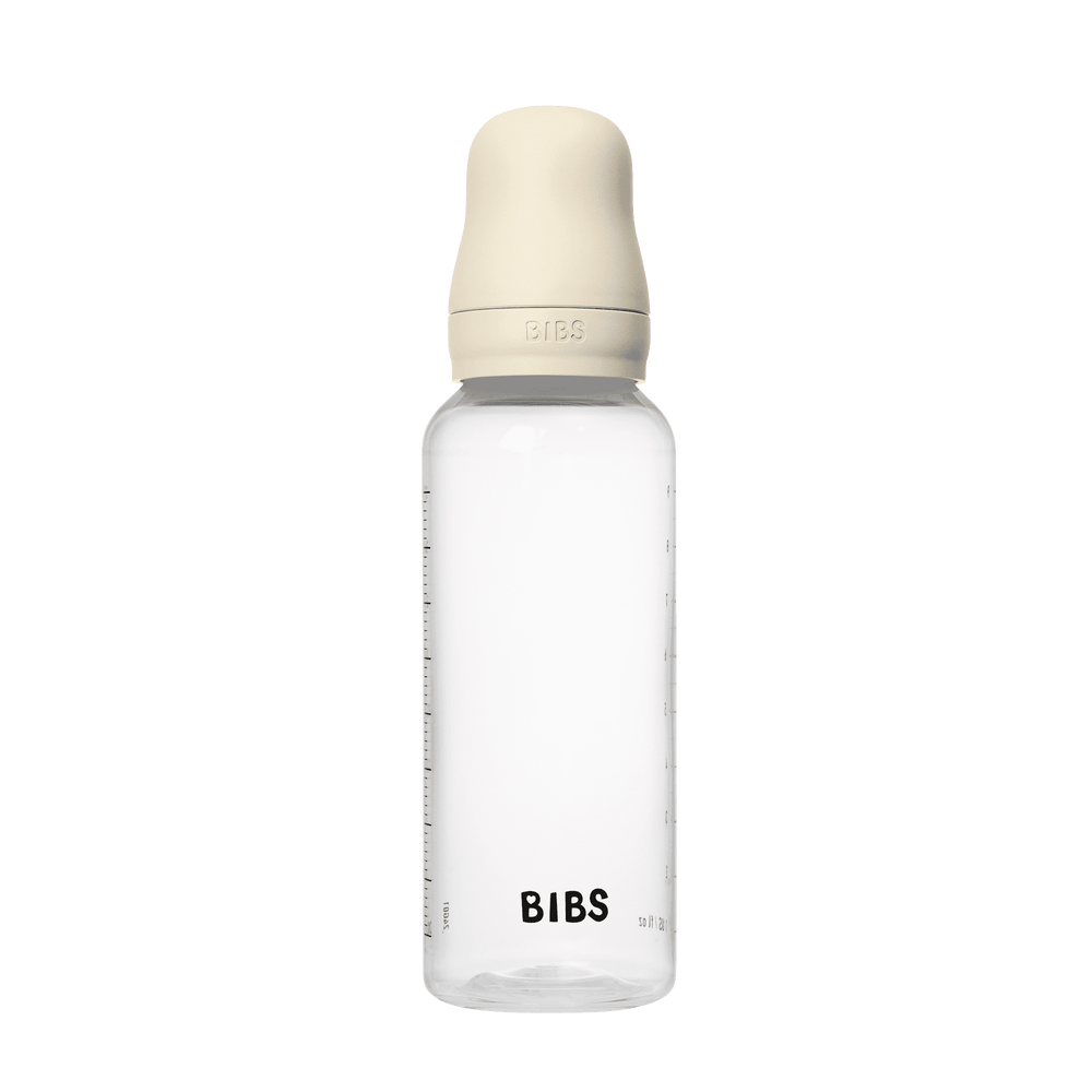 BIBS Baby Bottle with Round Latex Nipple – 270 ml Medium Flow | Ivory