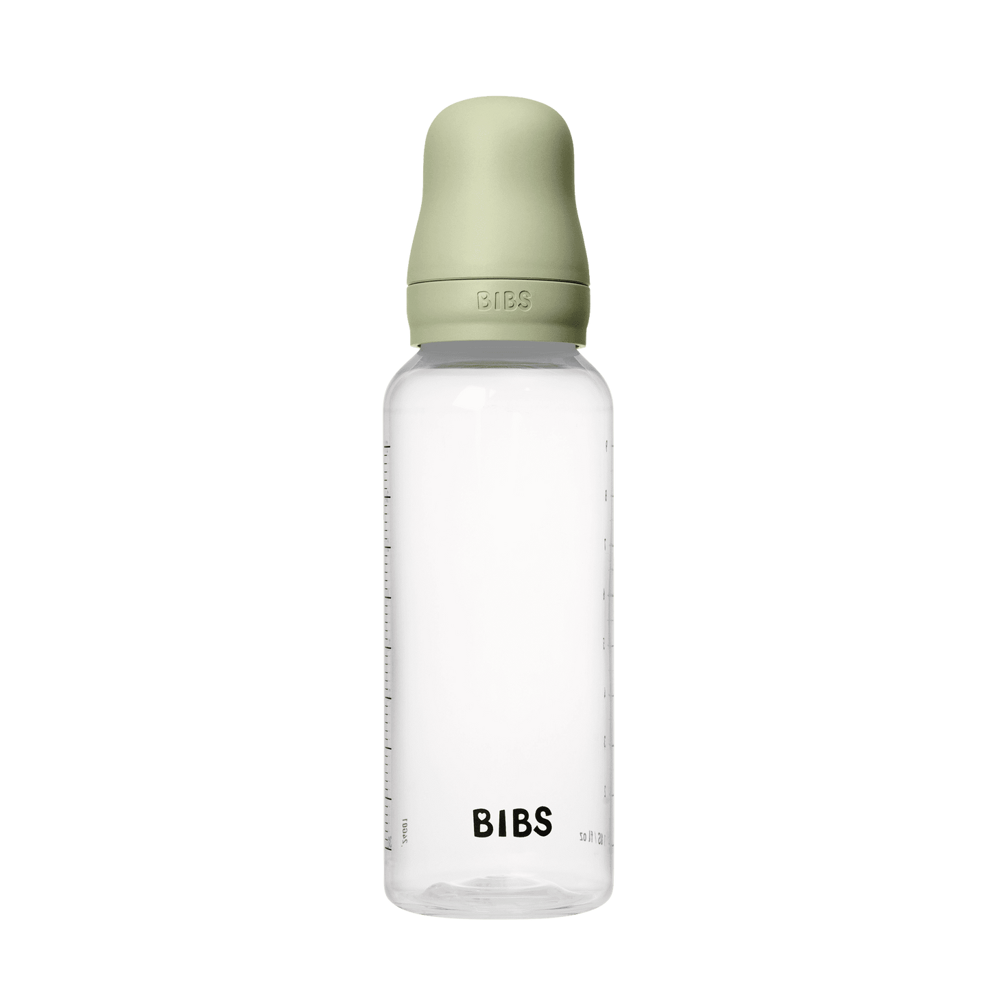 BIBS Baby Bottle Round Nipple Latex 1 Pack 270 Ml Medium Flow- Sage