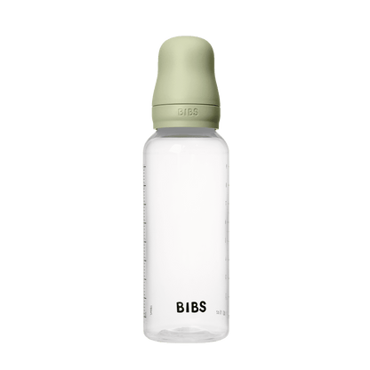 BIBS Baby Bottle Round Nipple Latex 1 Pack 270 Ml Medium Flow- Sage