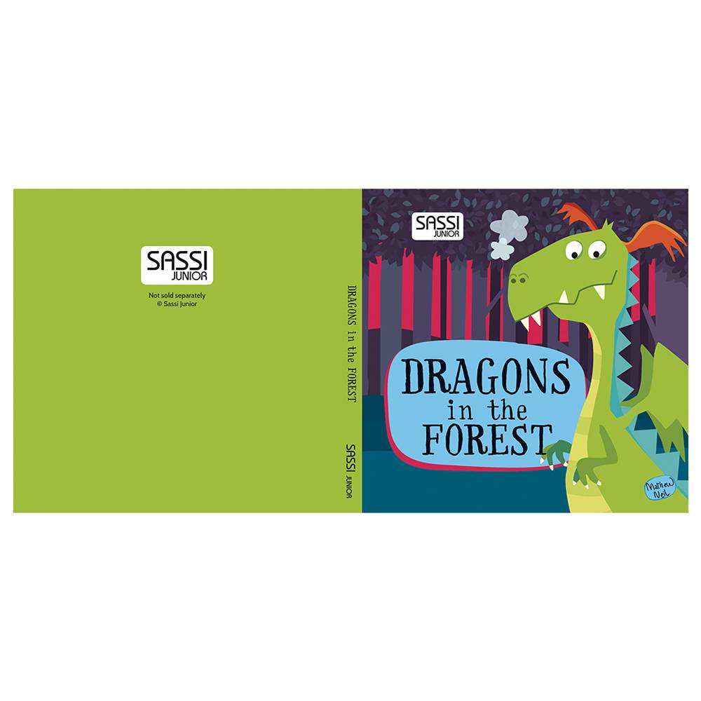 Sassi Book And Giant Puzzle Round Box Dragons In The Forest