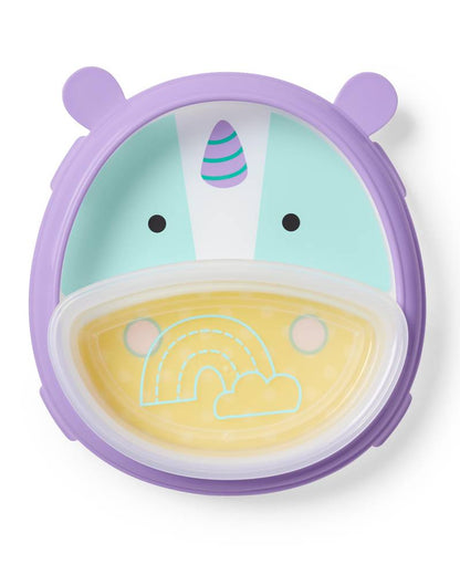 SkipHop-Zoo Smart Serve Plate & Bowl Set-Unicorn