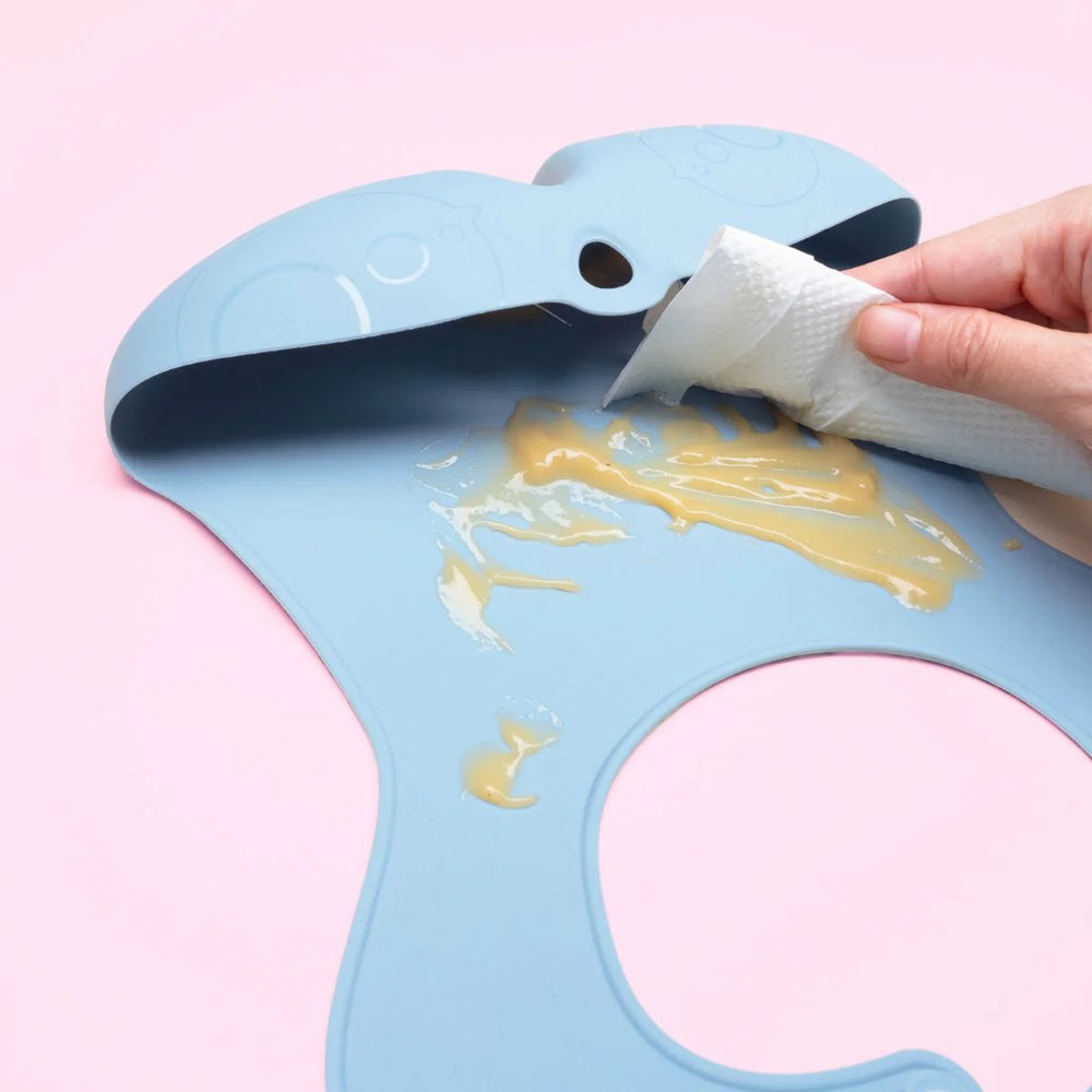 b.box Silicone Travel Bib-blush
