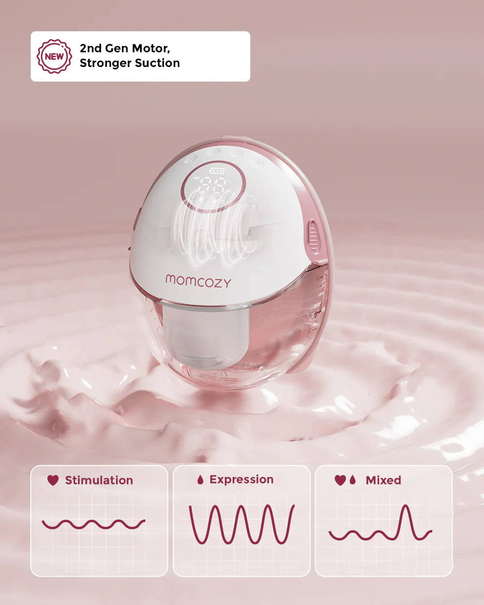 Momcozy M6 Mobile Style Hands-Free Wearable Breast Pump - Single Electric Pump