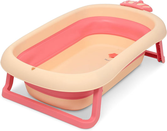 Nurtur - Collapsible Baby Bathtub - Orange/Pink