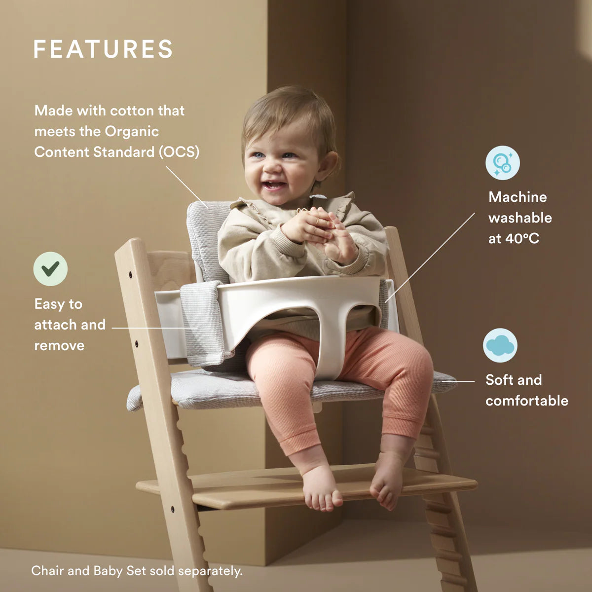 Stokke Tripp Trapp Classic Cushion Heather Mauve