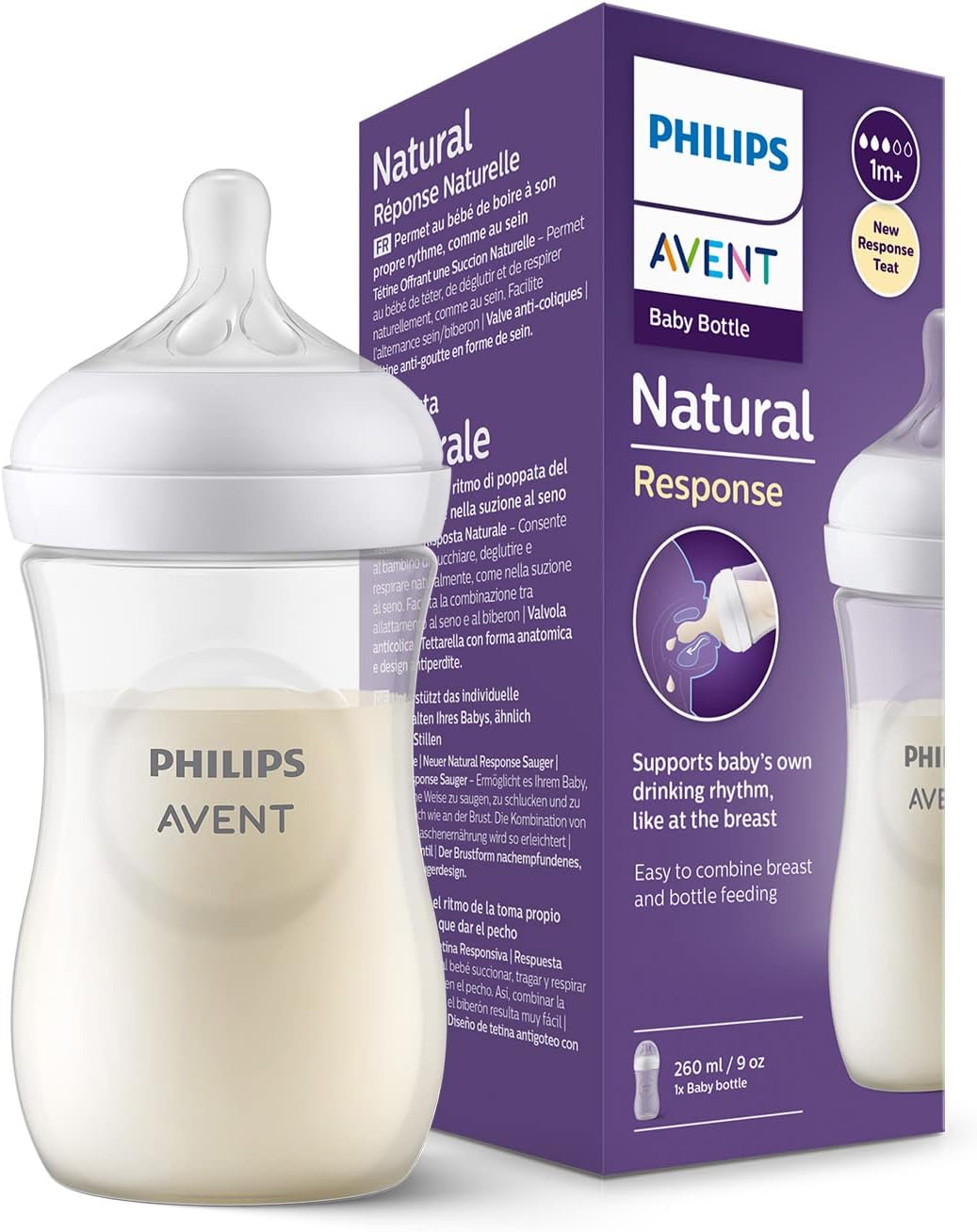 Philips Avent Natural Response Baby Bottle 260ml – Little Wings