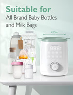 Momcozy - Nutri Smart Baby Bottle Warmer - White/Green