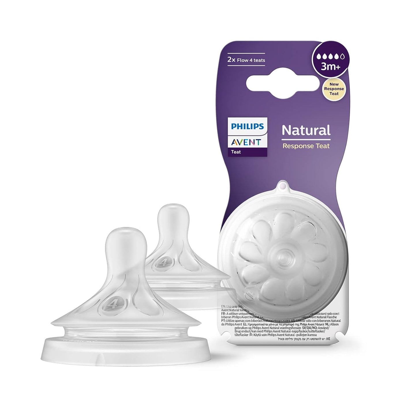 Philips Avent Natural Response Nipple Flow 4- 2Teats