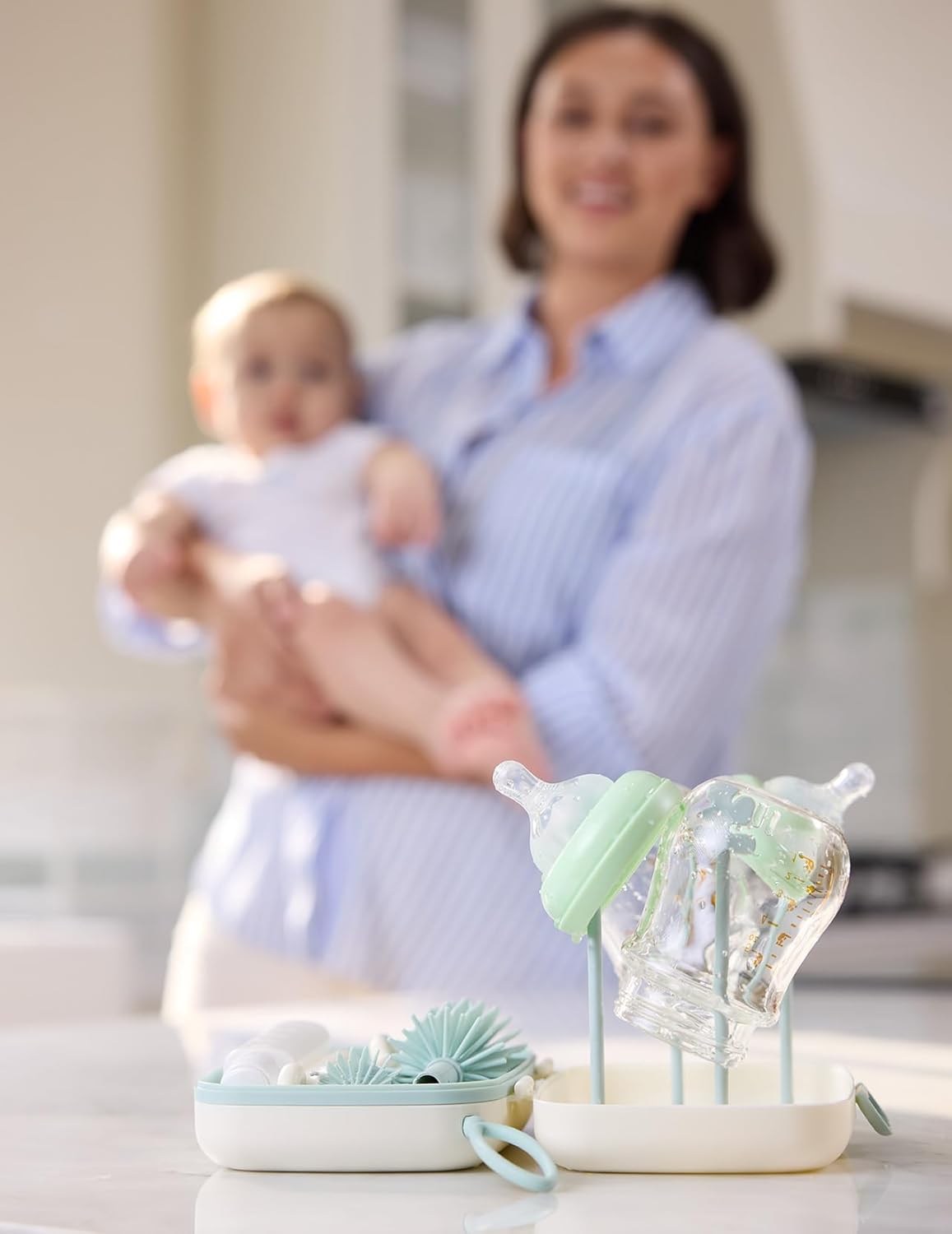 مجموعة فرشاة تنظيف الزجاجات Momcozy - 7 في 1 - تصميم سهل الاستخدام - طراز كلاسيكي