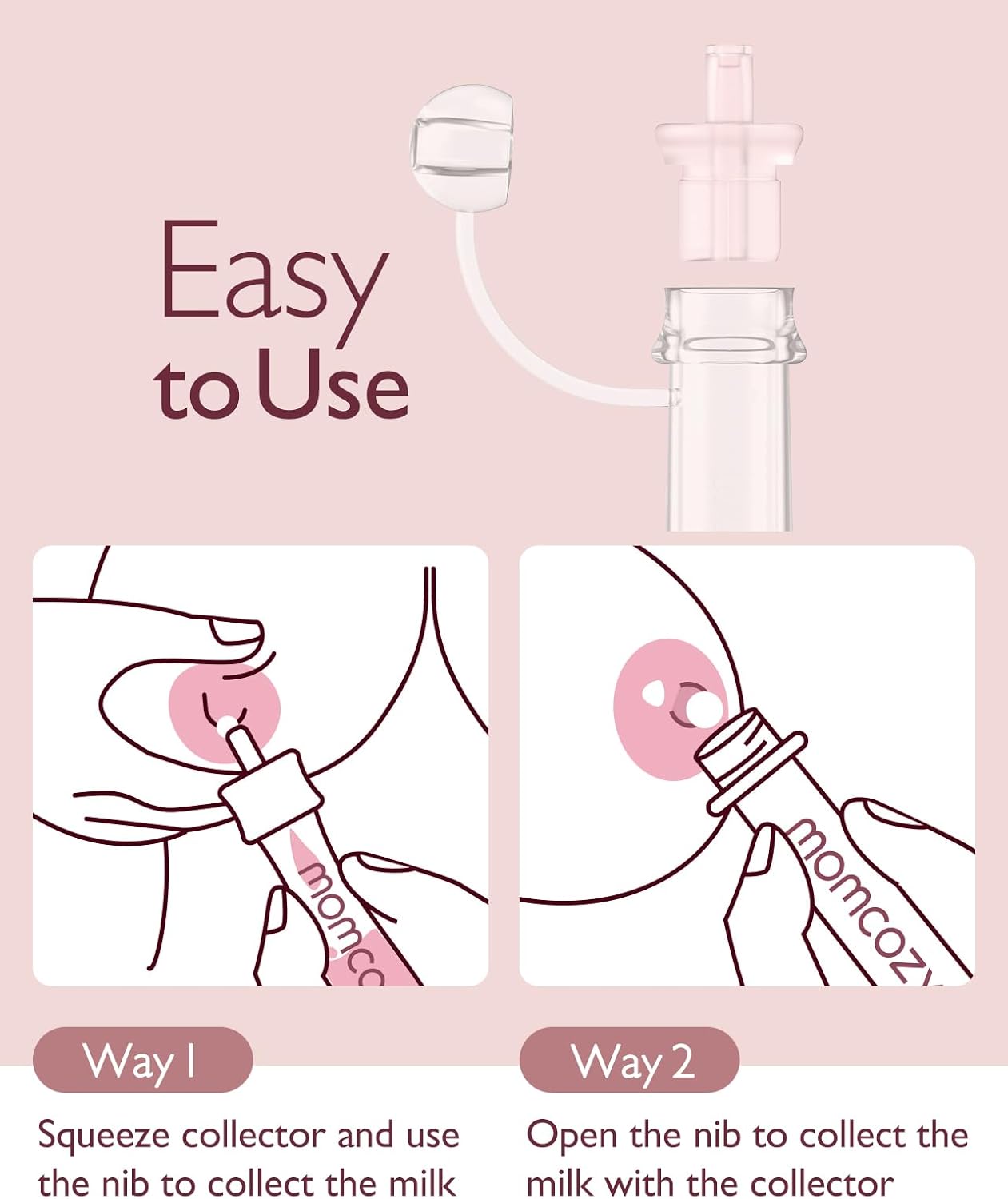 Momcozy Colostrum Collector - Pre-Sterilized, BPA-Free (2 Pack)