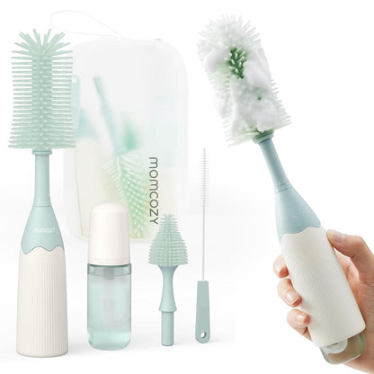 Momcozy Innovative Push-Press Design Bottle Brush Kit