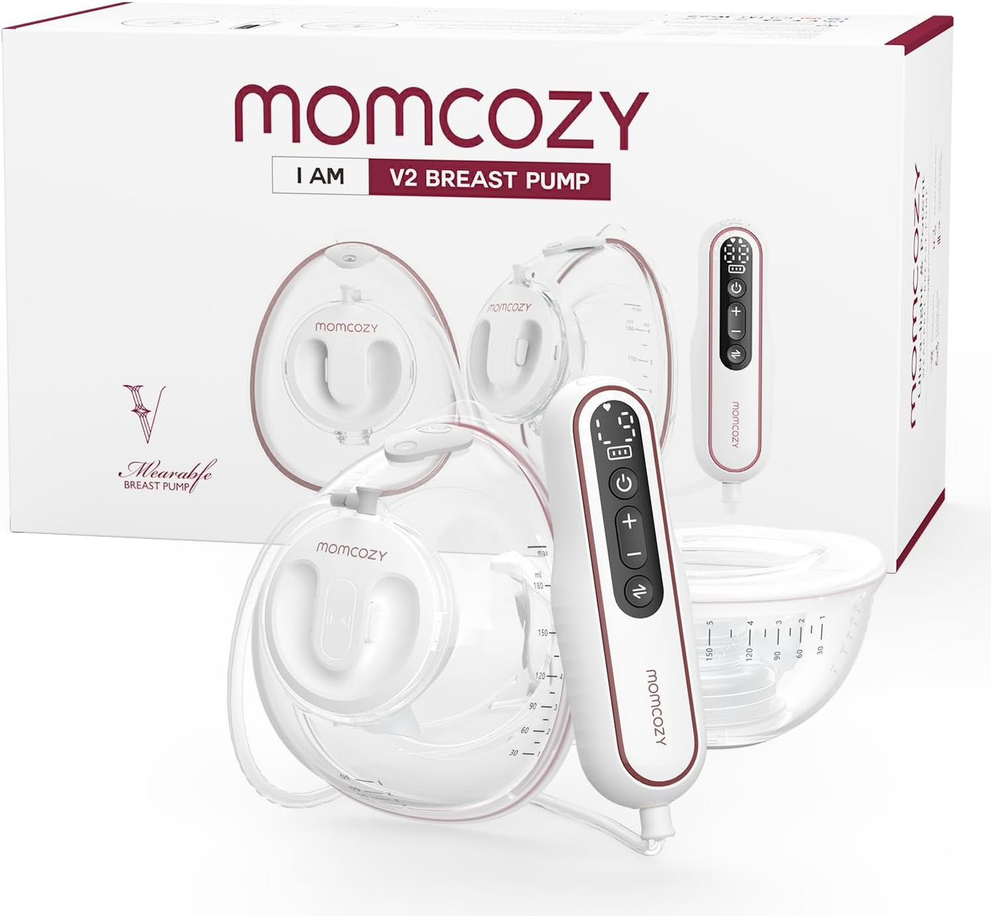 Momcozy - Ultra Light Wearable Breast Pump Set V2 - White