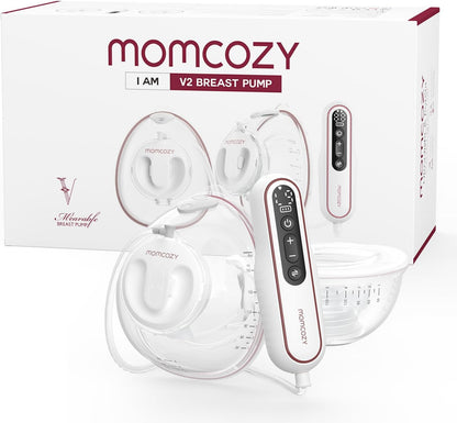 Momcozy - Ultra Light Wearable Breast Pump Set V2 - White