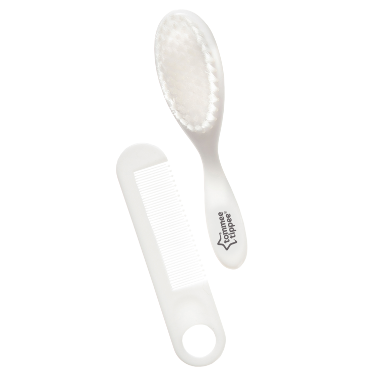 Tommee Tippee Essentials Baby Brush and Comb 2 pcs -White