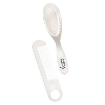 Tommee Tippee Essentials Baby Brush and Comb 2 pcs -White