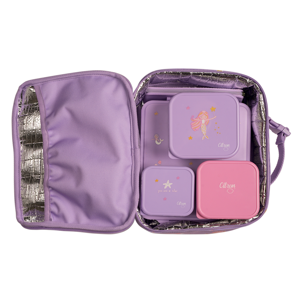 Citron Insulated Square Lunch Bag - Mermaid