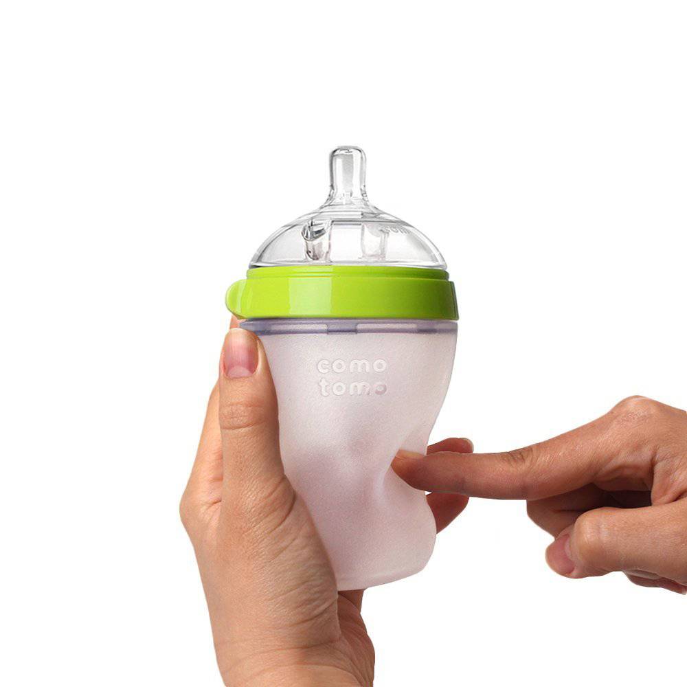 Comotomo - Natural Feel Baby Bottle 250ml - 2 Pack - Green