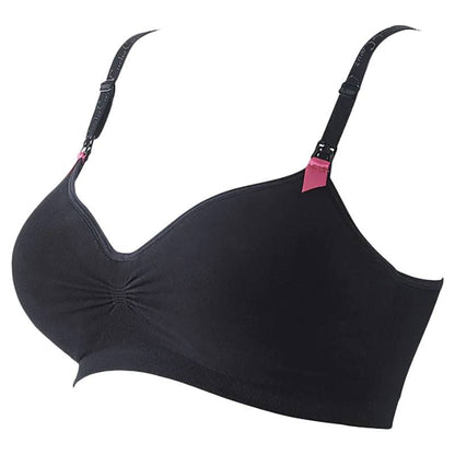 Curve - Seamless Nursing Bra-Black-Large Size