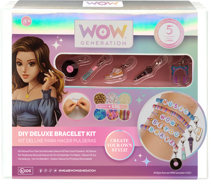 Deluxe Diy Kit With 5 Metal Charms Bracelets-Wow Generation
