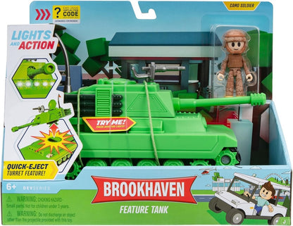 DevSeries Brookhaven Feature Tank - 7.5-Inch Vehicle with Lights