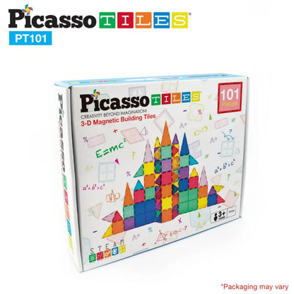 Picasso Tiles - Magnetic 3D Blocks - 101 Pcs
