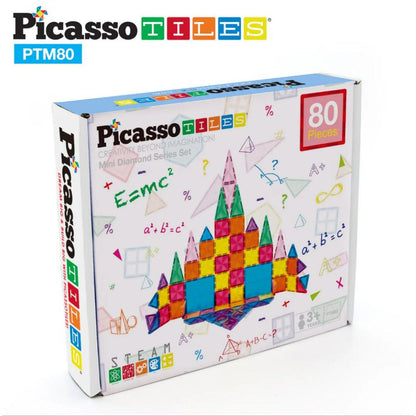 Picasso Tiles - Mini Diamond Tile Series Set - 80pcs