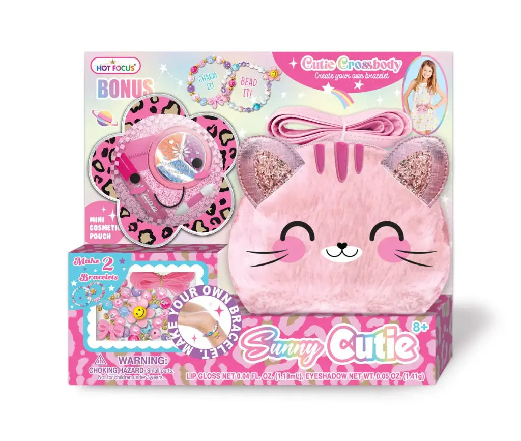 Sunny Cutie Crossbody Cosmetic & Bracelet Set – Hot Focus