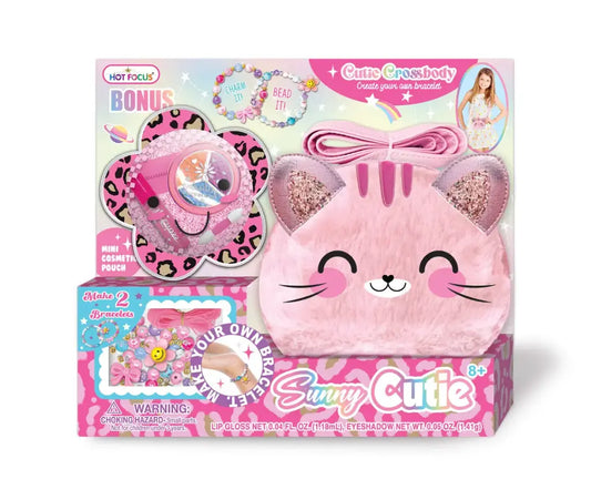 Sunny Cutie Crossbody Cosmetic & Bracelet Set – Hot Focus
