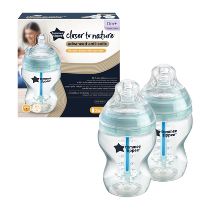 Tommee Tippee Advanced Anti-Colic Feeding Bottle, 260ml x2