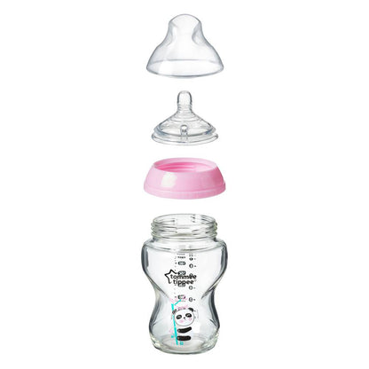 Tommee Tippee Closer To Nature Glass -250ML, Girl