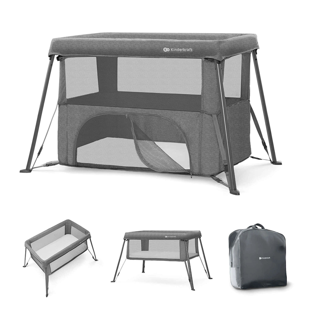 Kinderkraft - Cami 3-In-1 Baby Cot - Grey