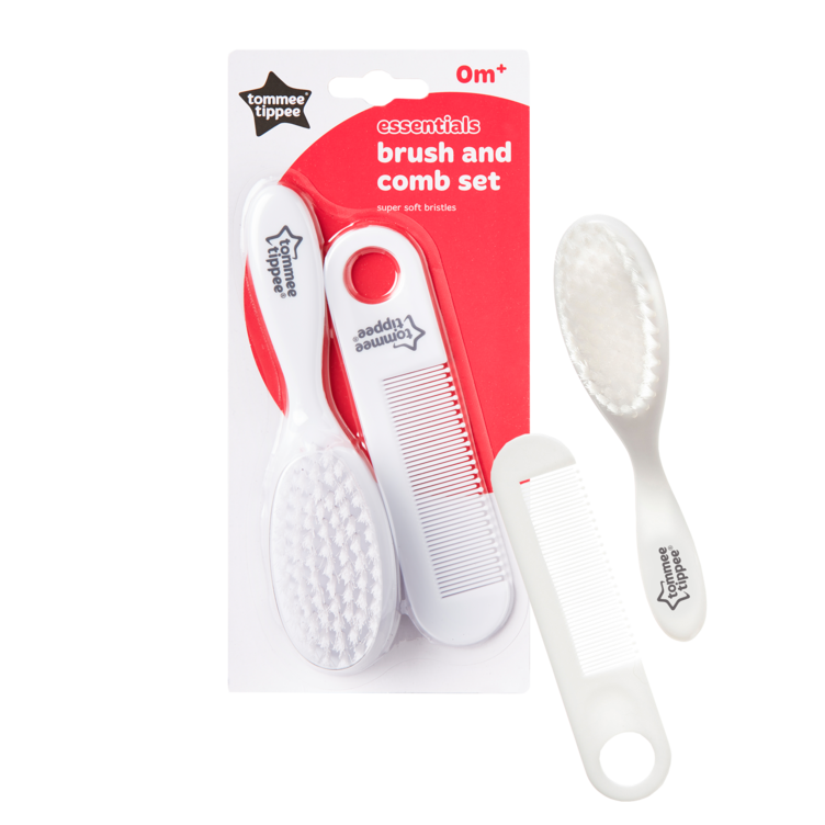 Tommee Tippee Essentials Baby Brush and Comb 2 pcs -White