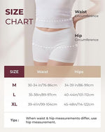 Momcozy white postpartum boyshorts made from 100% cotton