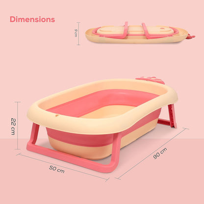 Nurtur - Collapsible Baby Bathtub - Orange/Pink