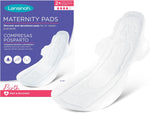 Lansinoh Maternity Pads 12-pack for 2+ weeks post-birth with pad shown