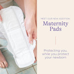 Lansinoh maternity pad shown in post-birth care image