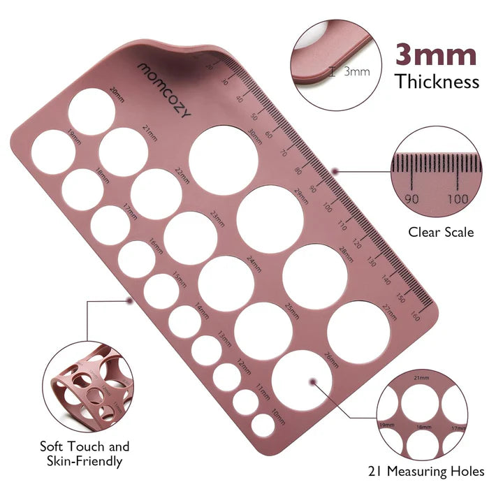 Momcozy Nipple Ruler & Flange Size Guide