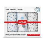 Luv Lap - Muslin Swaddle Set of 3 - Stars Printed
