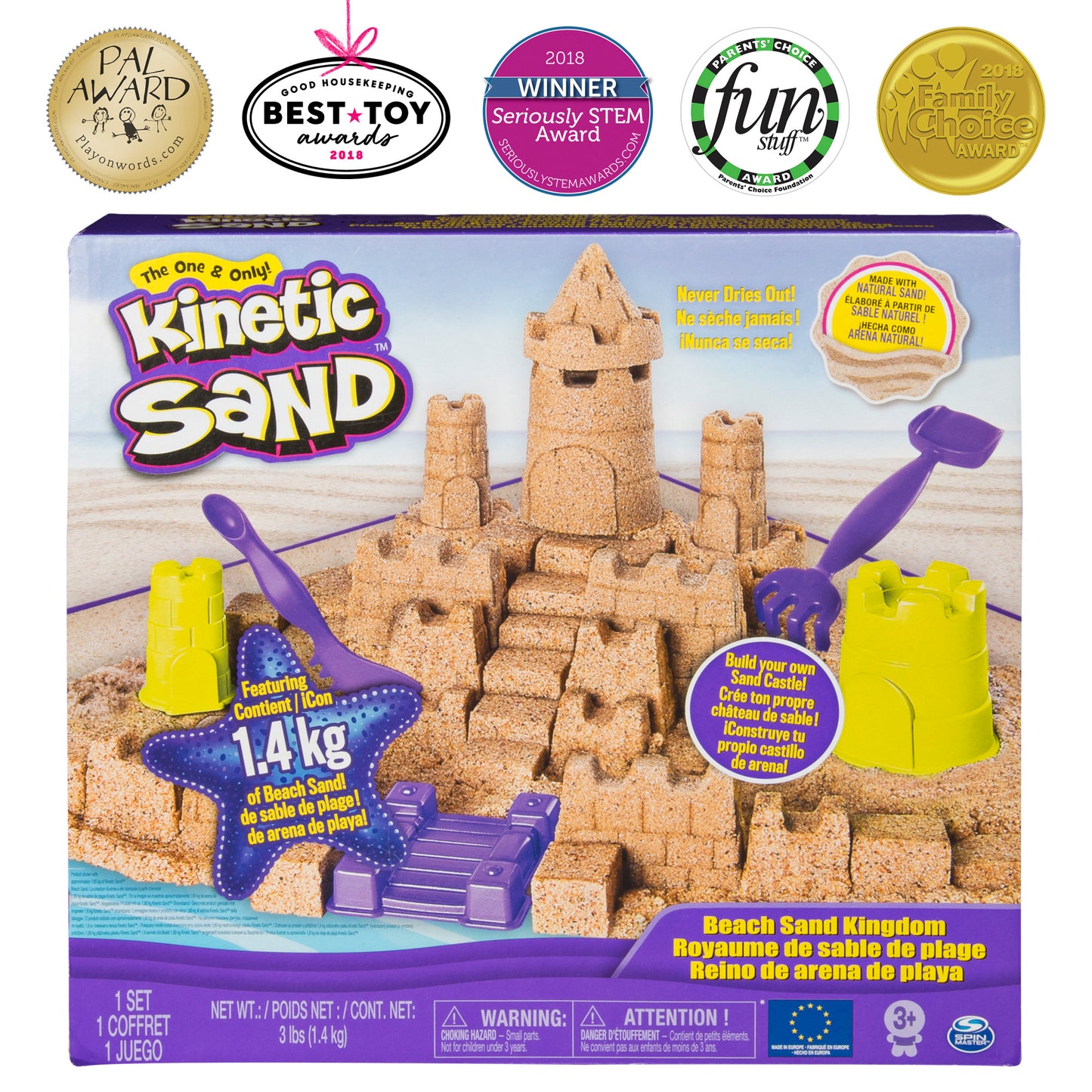 Kinetic Sand Beach Sand Kingdom (3lbs)