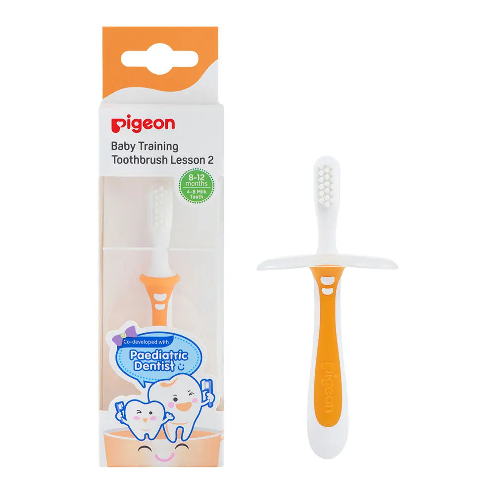 Pigeon Baby Training Toothbrush Lesson 2 - Orange