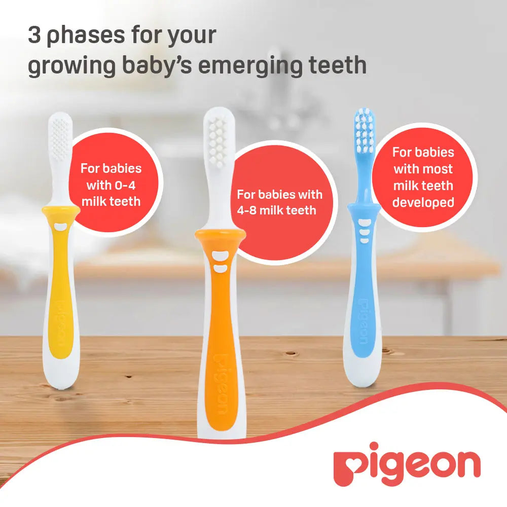 Pigeon Baby Training Toothbrush Lesson 2 - Orange