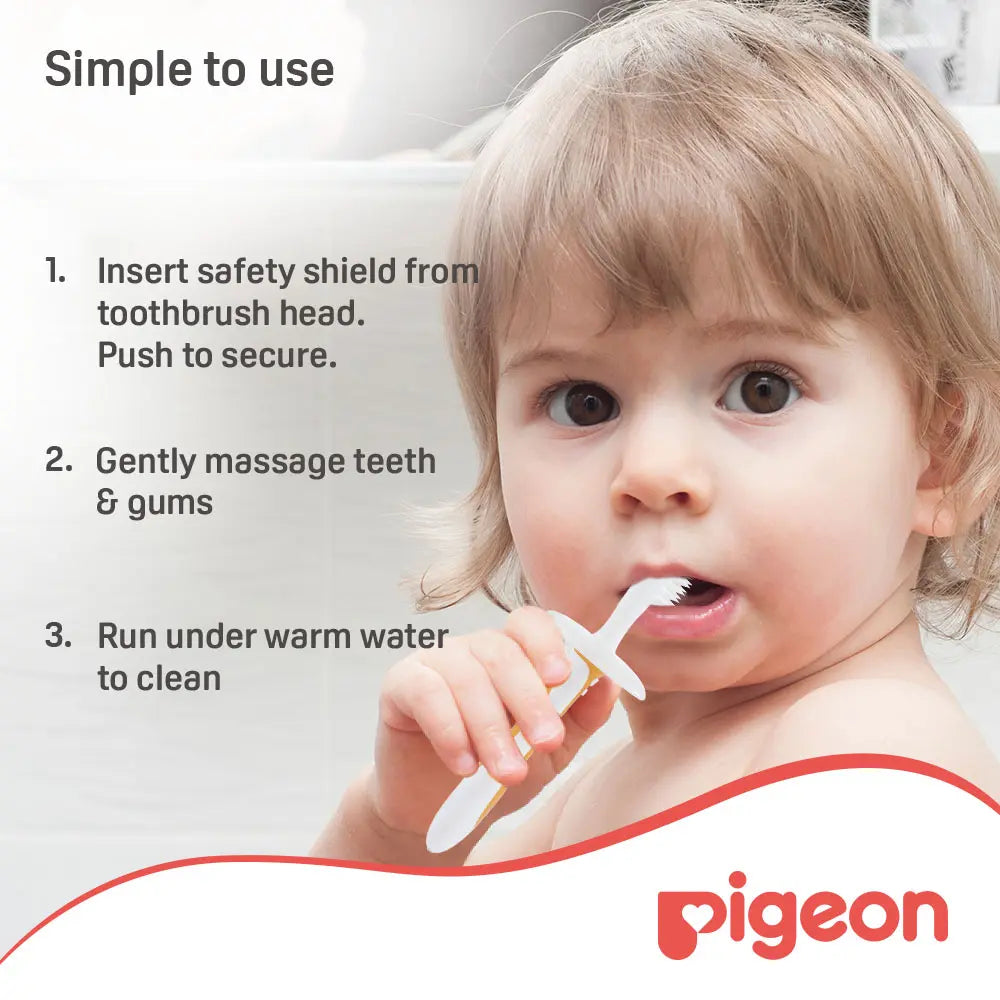 Pigeon Baby Training Toothbrush Lesson 2 - Orange