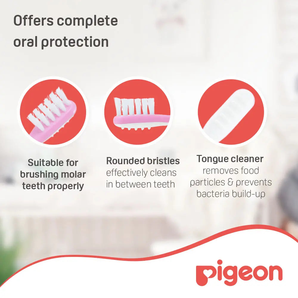 Pigeon Baby Training Toothbrush Lesson 3 - Pink