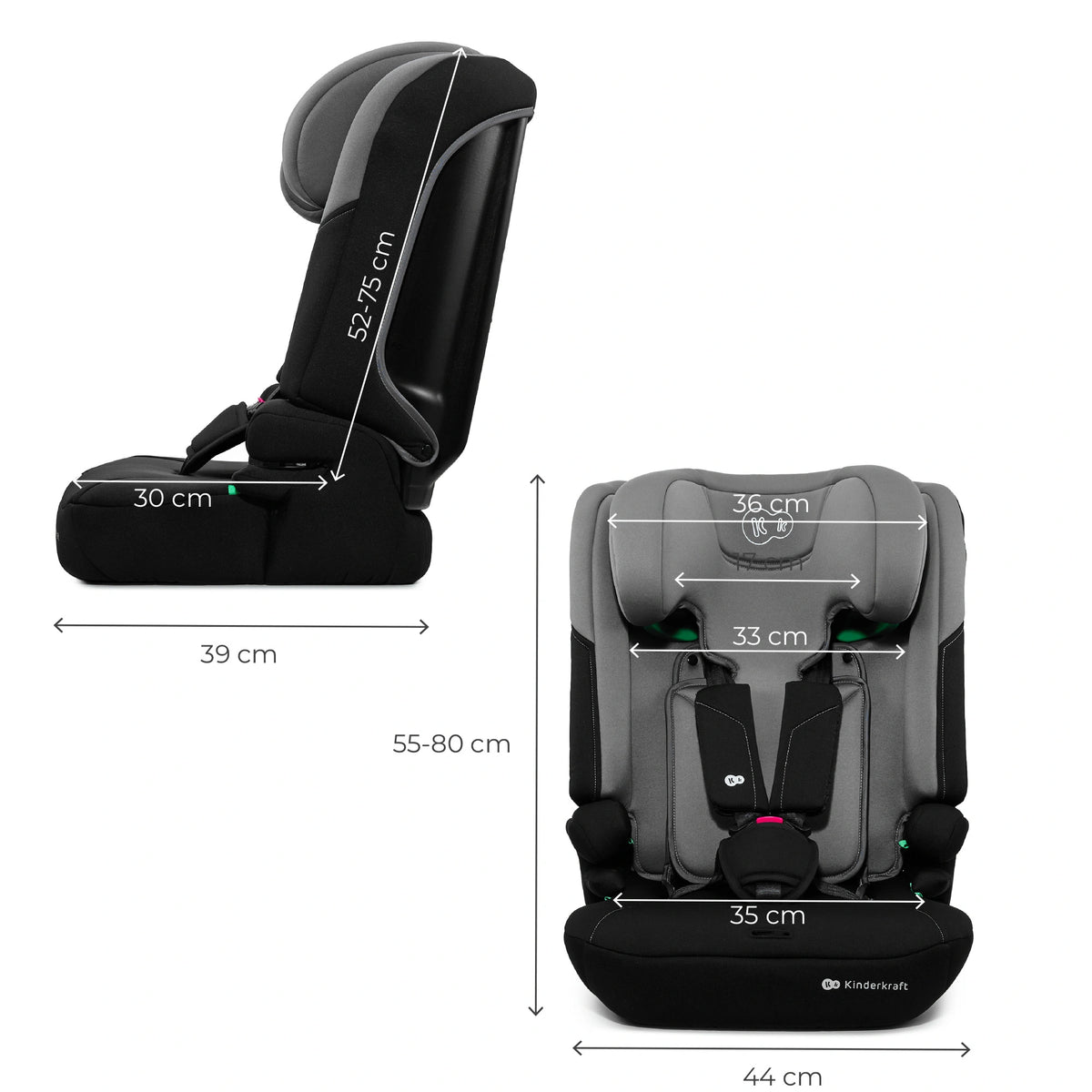 Kinderkraft - I-Comfy I-Size Travel Car Seat - Grey