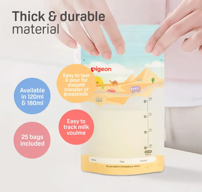 Pigeon - Breastmilk Storage Bags - 120ml - 25pcs