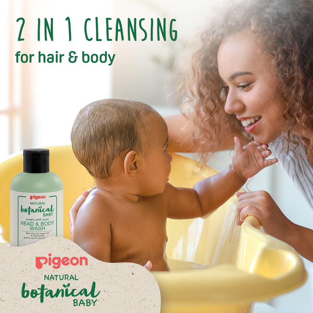 Pigeon Natural Botanical Baby Head & Body Wash – 200ml